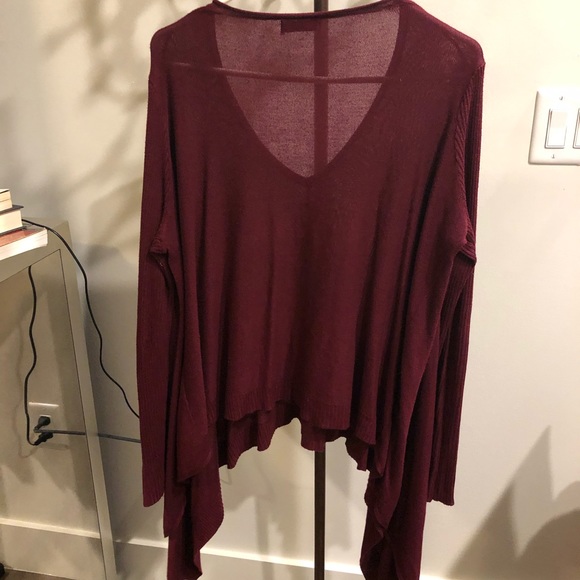 burgundy slouchy sweater from LF - Picture 3 of 4